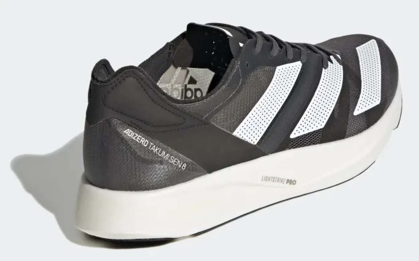 Adidas Mens Adizero Takumi Sen 8 Running Shoe - Grey Six/Cloud White/Core Black