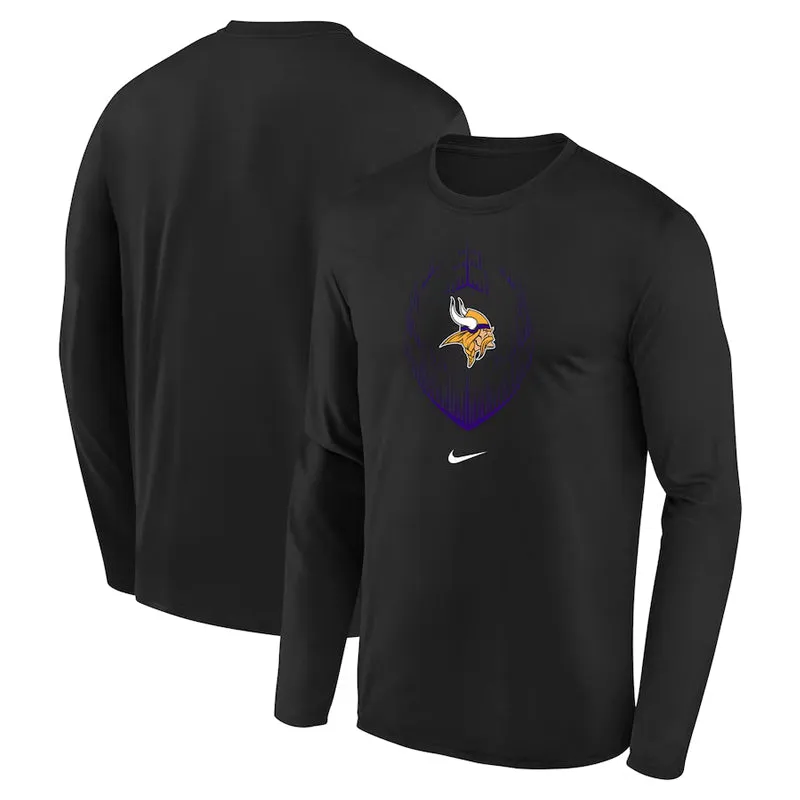 AVAILABLE IN-STORE ONLY! Minnesota Vikings Black Nike Legend Icon Long Sleeve Tee