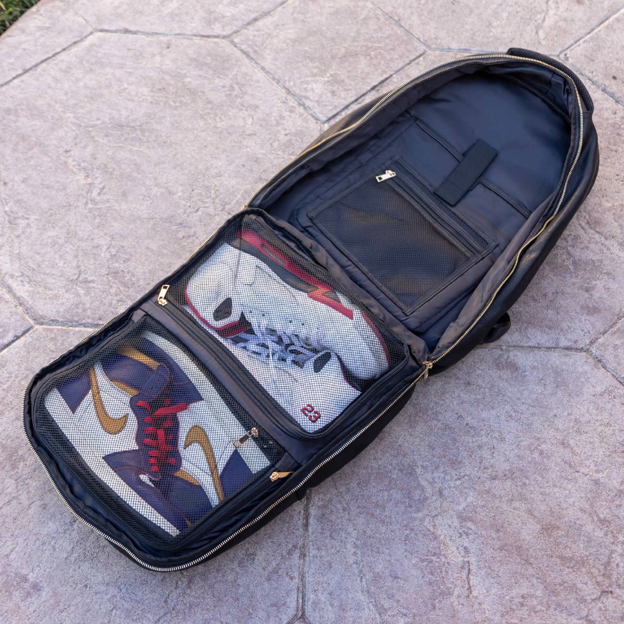 Black Tumbled Leather Daily Commuter Bag