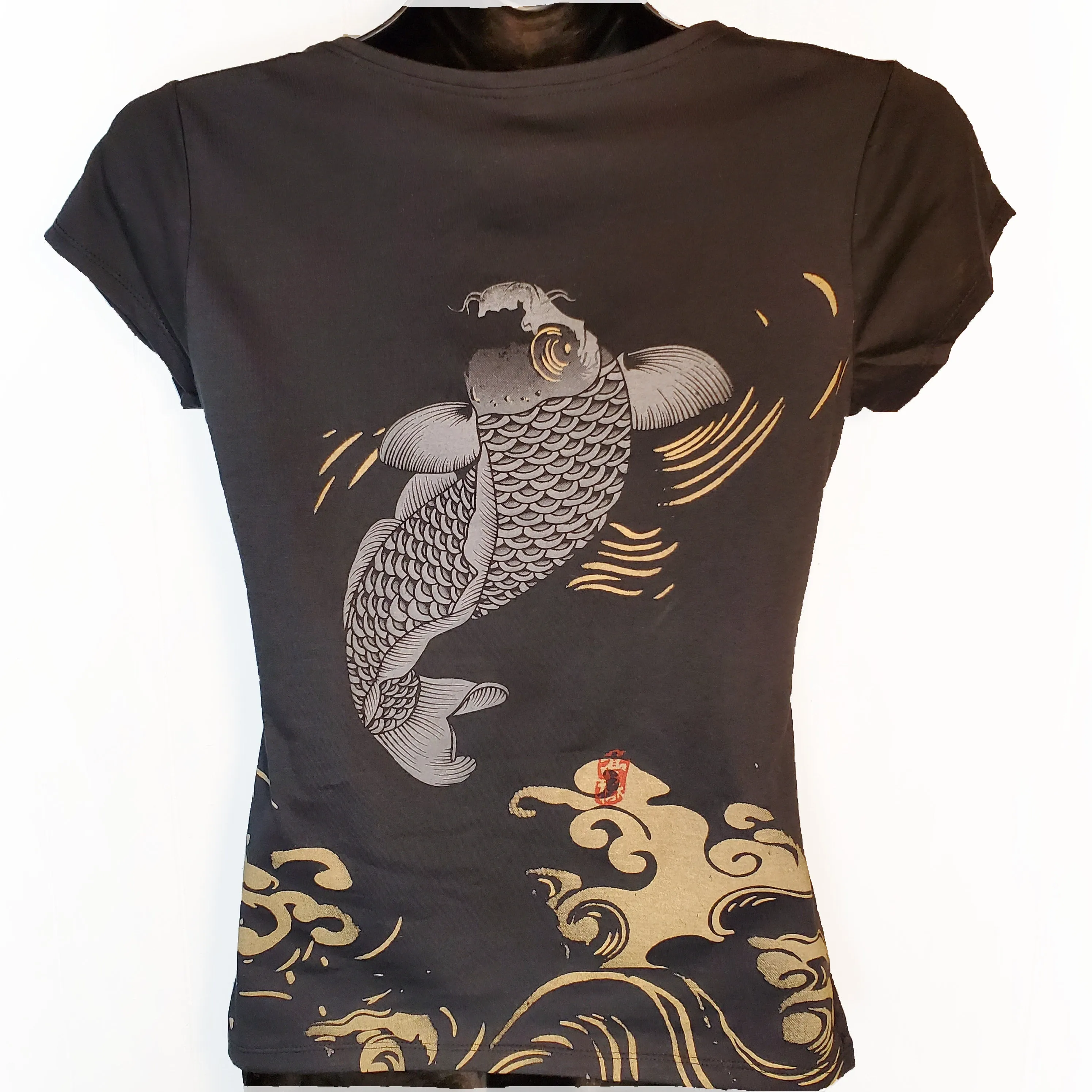 Black Waters Womens Cotton T-Shirt