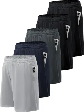BVNSOZ Men's Athletic Shorts with Pockets and Elastic Waistband Quick Dry Workout Shorts for Men
