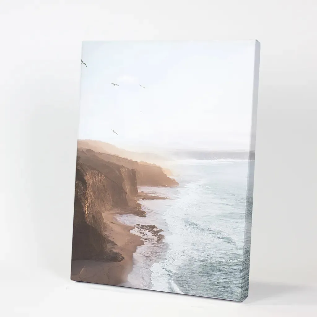 Coastal Cliff and Ocean Rocks Poster