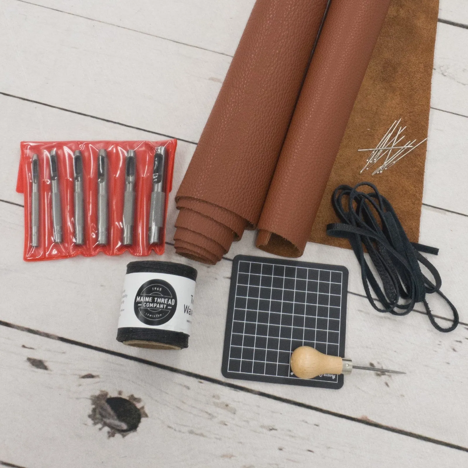 DIY Wrap-Up Boot Moccasin Complete Kit with Guide, Leather, and Tools