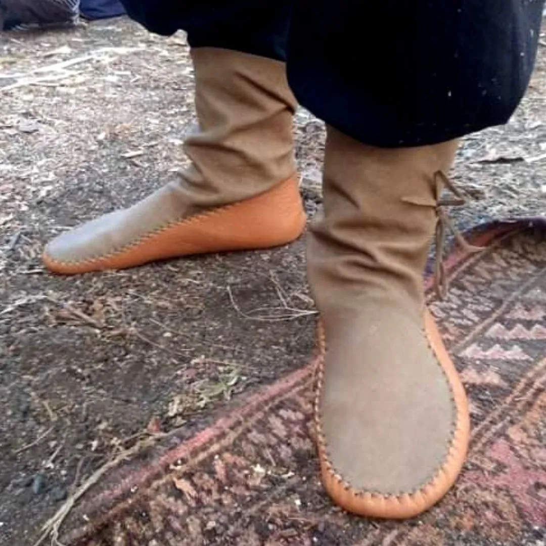 DIY Wrap-Up Boot Moccasin Complete Kit with Guide, Leather, and Tools