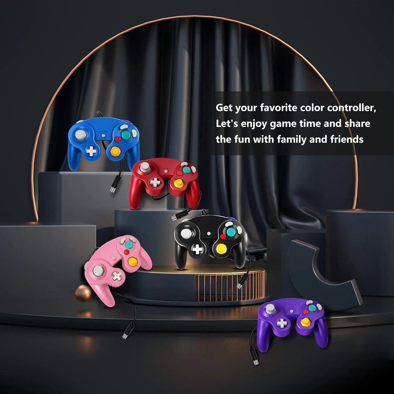 FIOTOK Gamecube Controller, Classic Wired Controller for Wii Nintendo Gamecube (Purple)