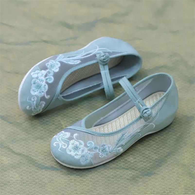 Hanfu Shoes: Sheer Floral