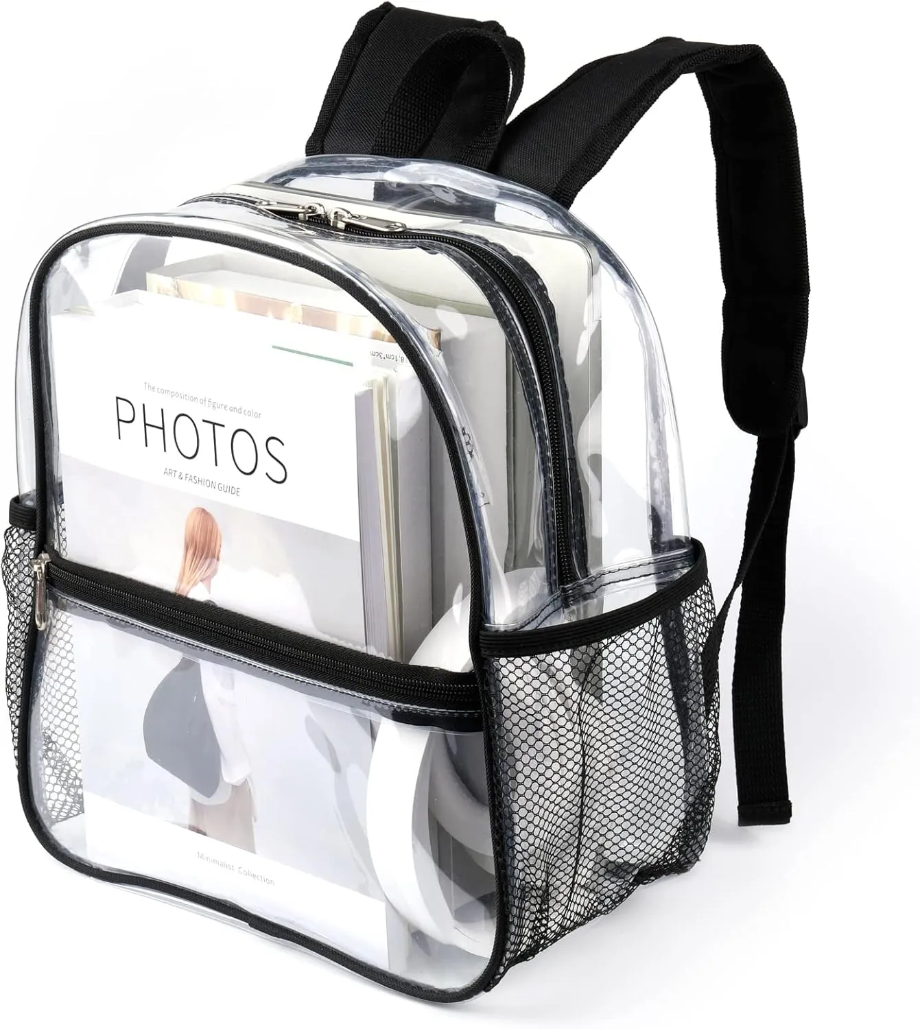 Keepcross 12x6x12 Clear Backpack for Stadium Events Clear Bag Stadium Backpack Mini Small for Sports Events Concerts Festivals Games, Women Men