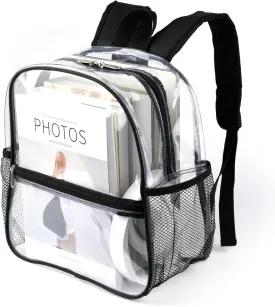 Keepcross 12x6x12 Clear Backpack for Stadium Events Clear Bag Stadium Backpack Mini Small for Sports Events Concerts Festivals Games, Women Men