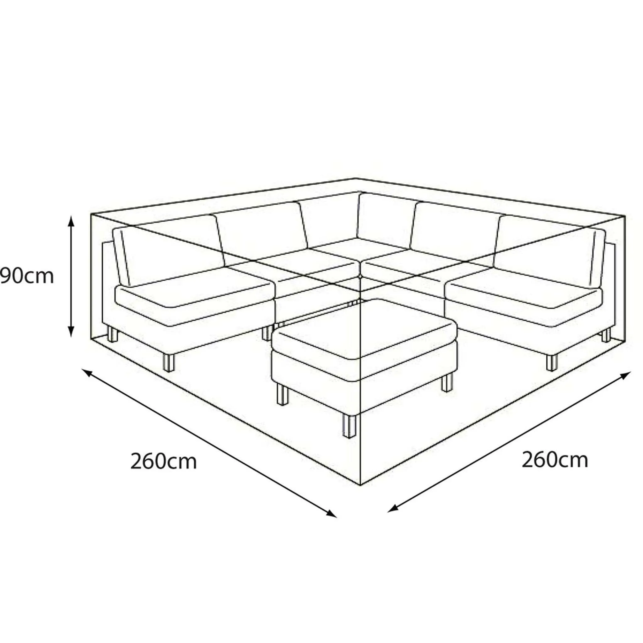 Leisure Grow Large Modular Garden Furniture Cover
