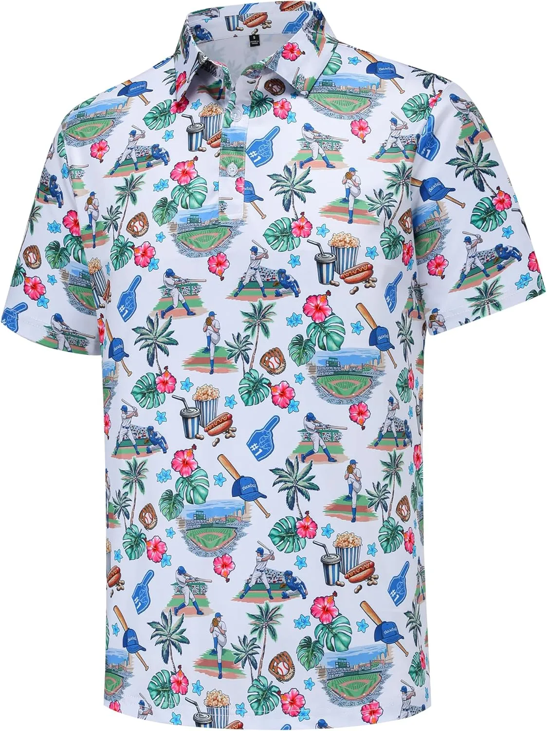 Mens Golf Polo Shirts Short Sleeve Moisture Wicking Dry Fit Performance Casual Funny Golf Polo Shirts for Men