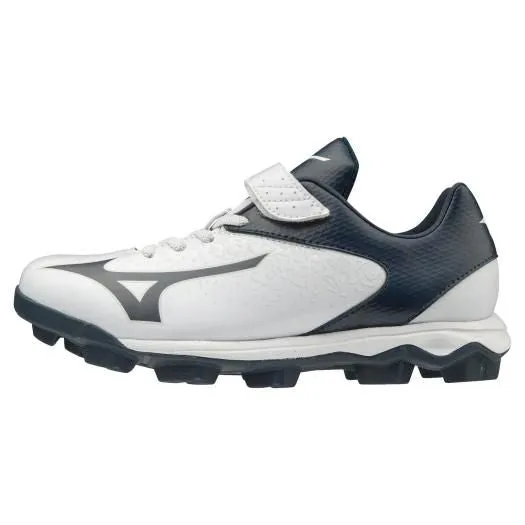 Mizuno Junior Wave Select Nine Diamond Shoe - White/Navy