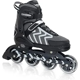 Nattork Adjustable Inline Skates - Black