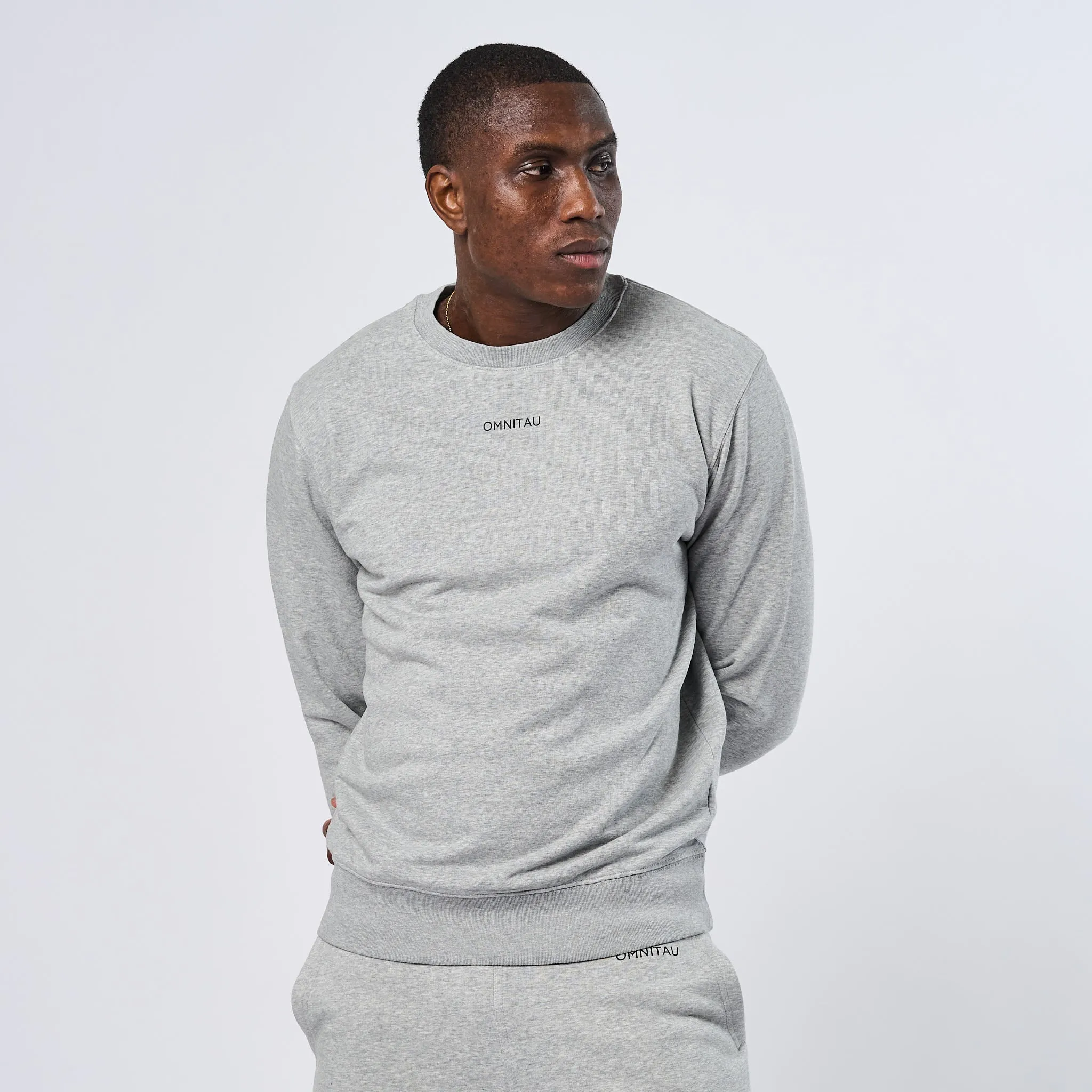 Omnitau Men's Ellyse Organic Cotton Medium Fit Sweatshirt - Heather Grey