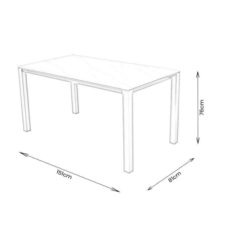 Weatherking Stone Rectangle 6 Seater Dining Set