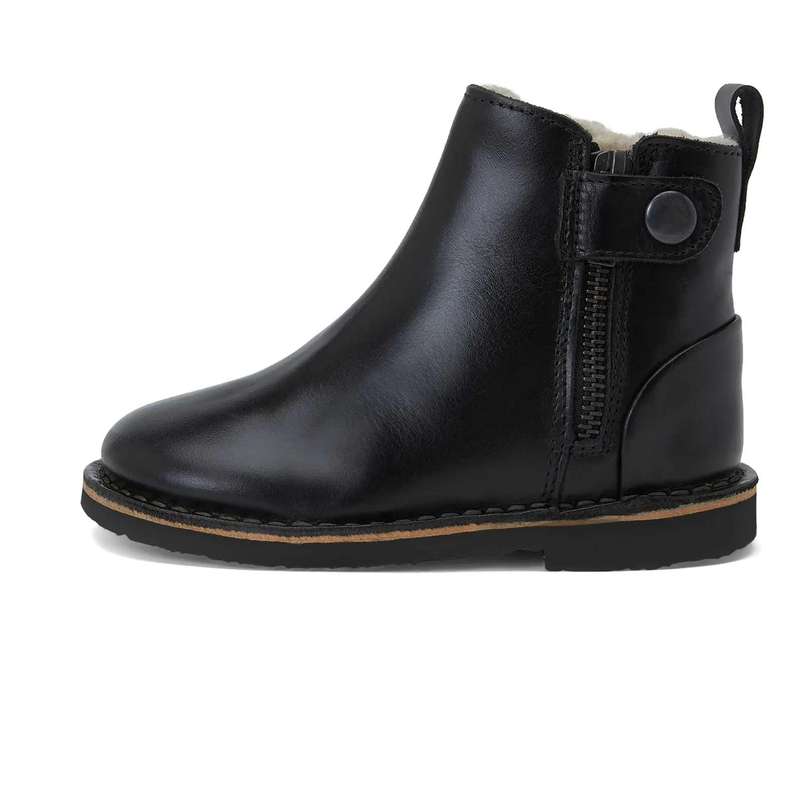 Young Soles Winston Ankle Fur Boots Black